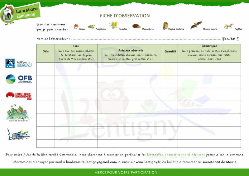 Fiche observation abc lentigny